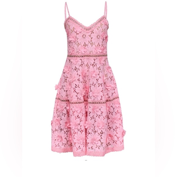 MICHAEL Michael Kors Dresses & Skirts - MICHAEL Michael Kors Pink Lace Floral A-Line Dress